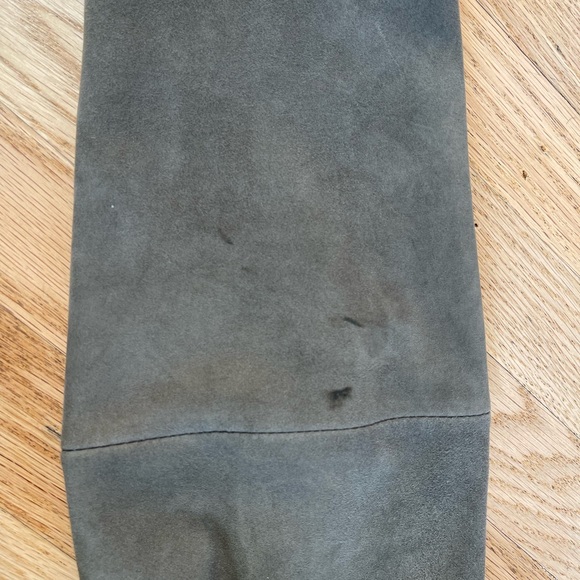 men’s SELECTED HOMME suede moss green bomber size medium - Picture 8 of 12